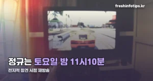 전지적 참견 시점 재방송 — 정규편성부터 편성표 확인법까지