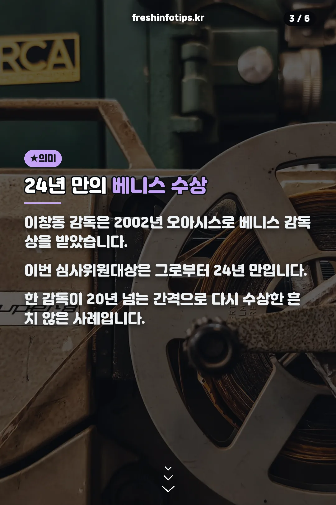 24년 만의 베니스 수상
