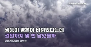 너에게 다이브 몇부작 — 총 12부작, 11월 1일 종영입니다