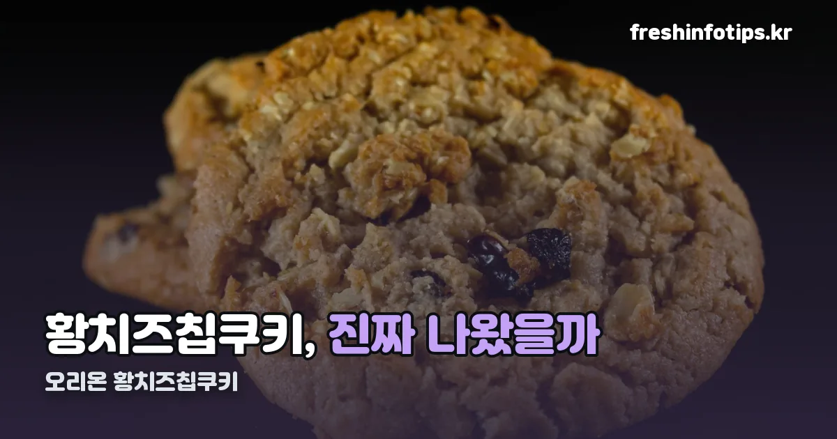 오리온 황치즈칩쿠키 정리 썸네일