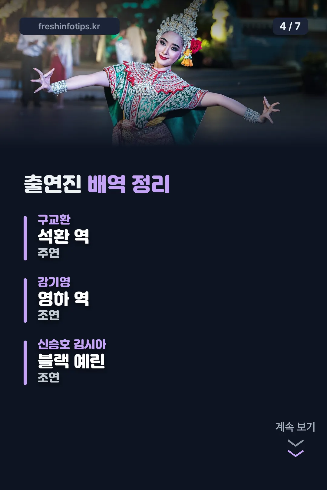출연진 배역 정리